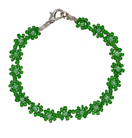 Daisy Chain Bracelet - Green