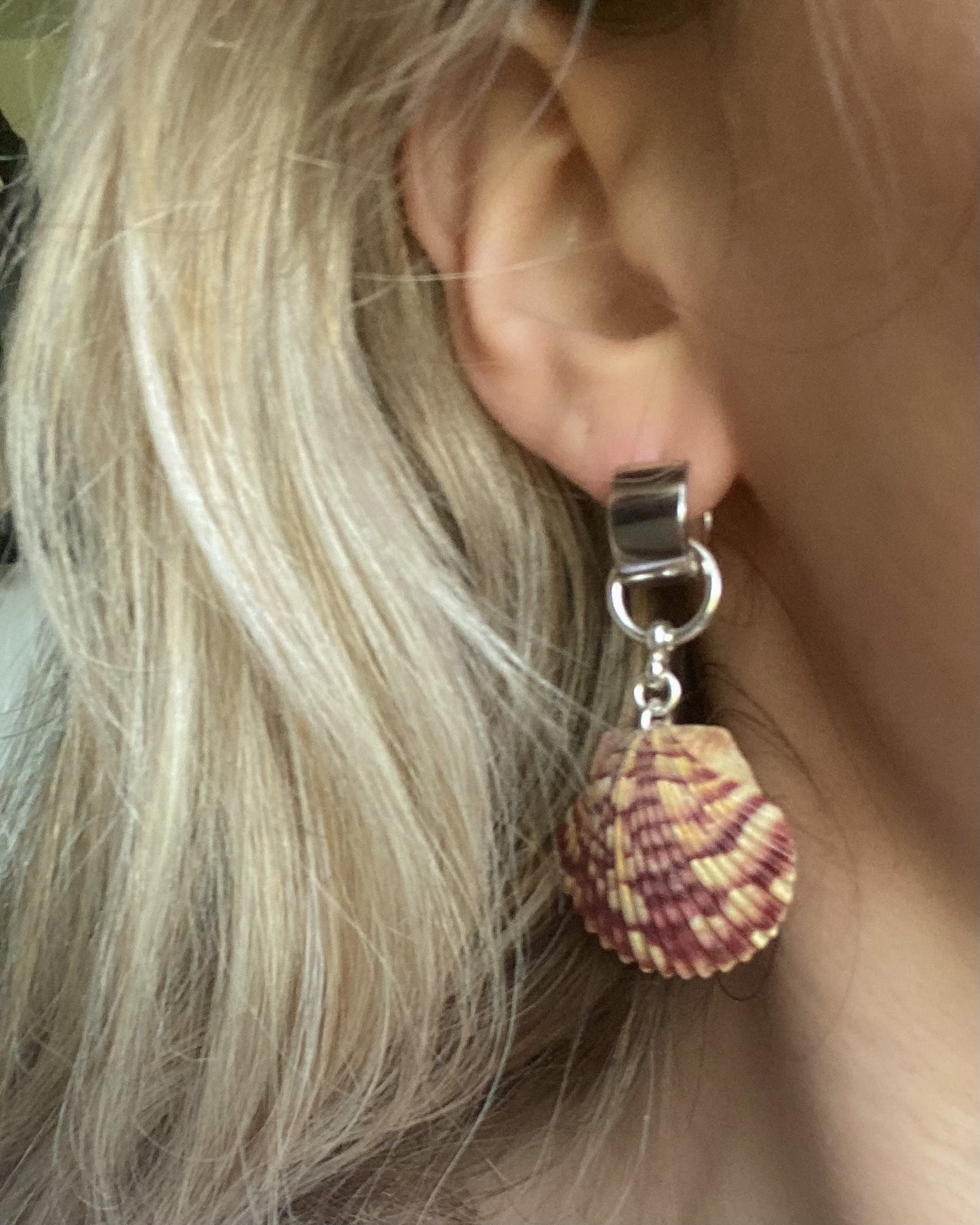 Detachable Shell Pendant Earrings (1 of 1)