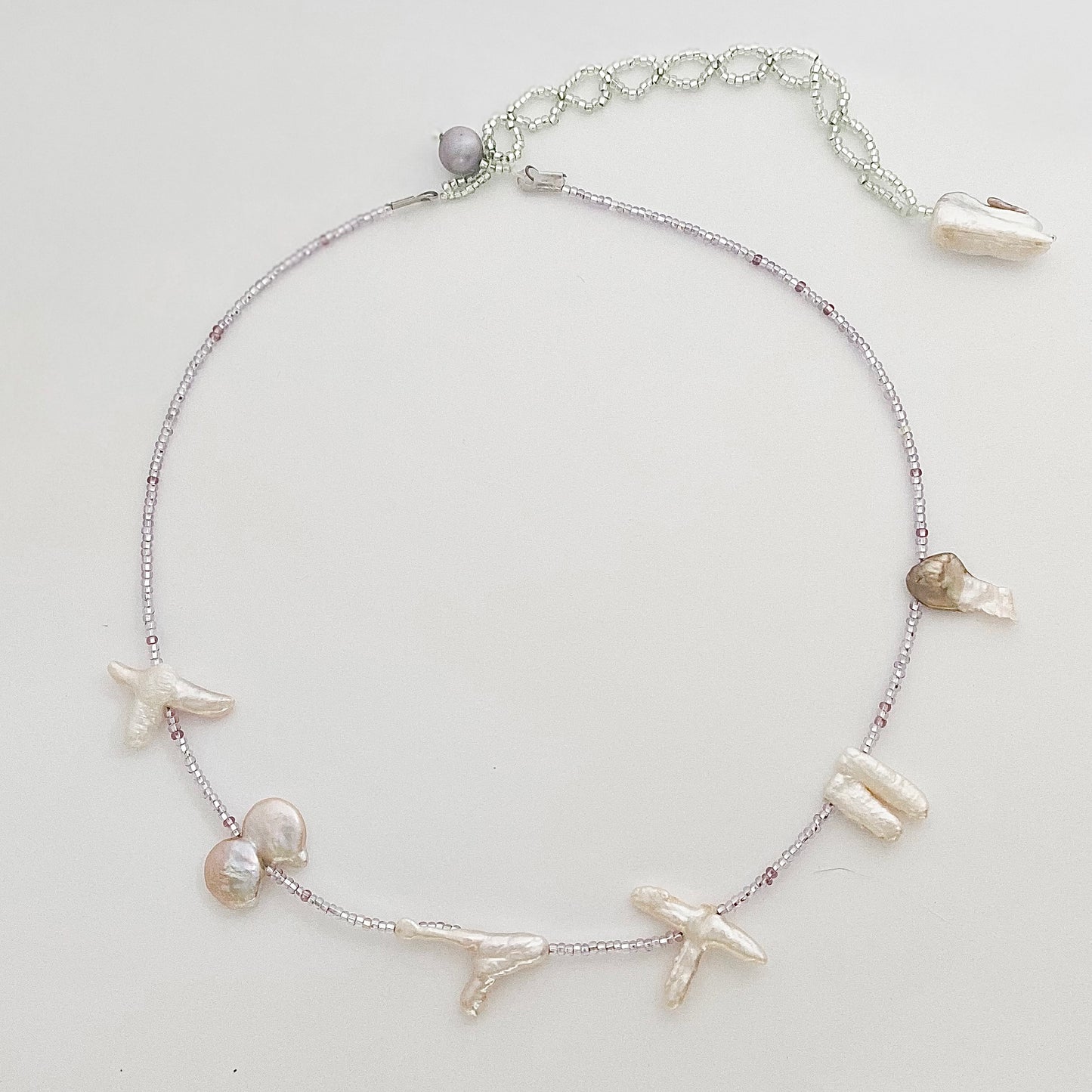 Lilac Sequence Necklace (1 of 1)